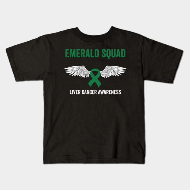 Emerald Squad - Liver cancer awareness month Kids T-Shirt by Merchpasha1